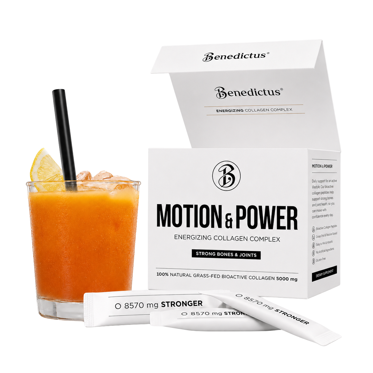 Benedictus Motion & Power Energising Hydrolysed Collagen for Active Adults and Athletes, 30 Sachets