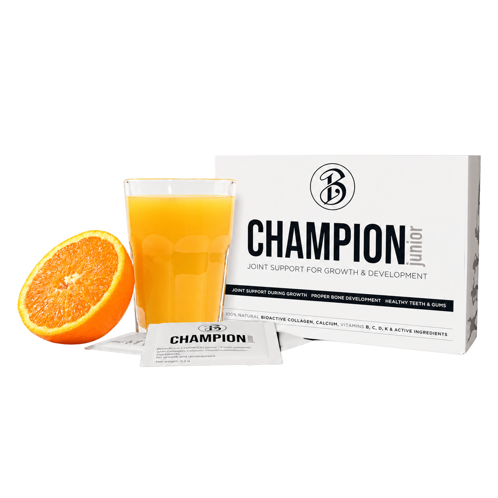 Benedictus Champion Junior — Hydrolysed Collagen for Growing Bones and Young Athletes, 30 Sachets